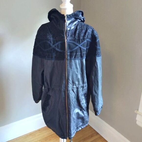 Vintage 80s 90s G III Leather Jacket Oversized Western Paisley Goth Punk Large - Picture 2 of 13